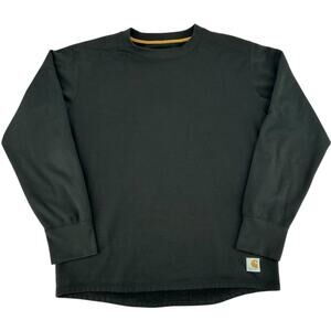 Mens Black Carhartt 100644 Base Layer Force Super-Cold Weather Crewneck Top Sz L